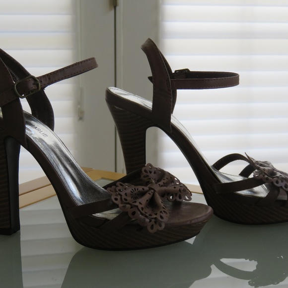Brown High Heel Sandal - Picture 3 of 7